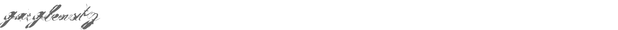 Sample characters Gargle Nutz Font